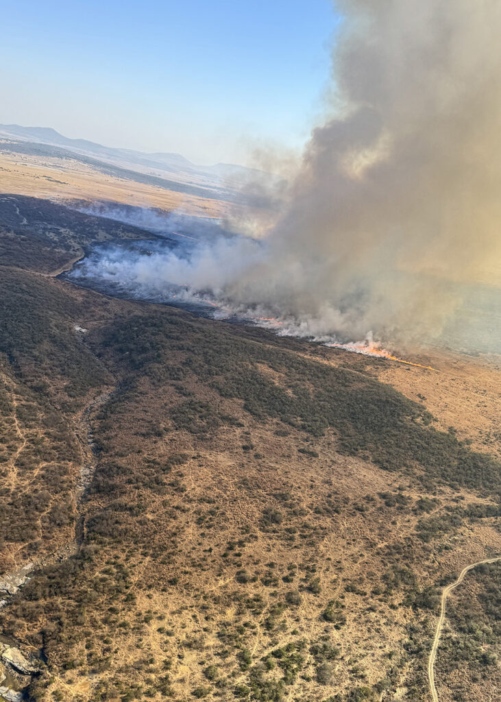 Wild fires at Nambiti Game Reserve, Ladysmith
